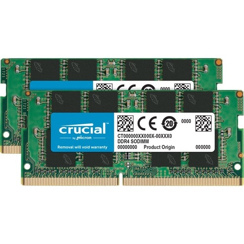 Micron 32GB (2 x 16GB) DDR4 SDRAM Memory Kit - For Notebook - 32 GB (2 x 16GB) - DDR4-3200/PC4-25600 DDR4 SDRAM - 3200 MHz