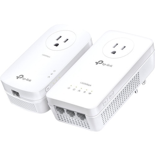 TP-Link TL-WPA8631P KIT Powerline Network Adapter - 1 - 3 x Network (RJ-45) - 1300 Mbit/s Powerline - 300 m Distance Suppo