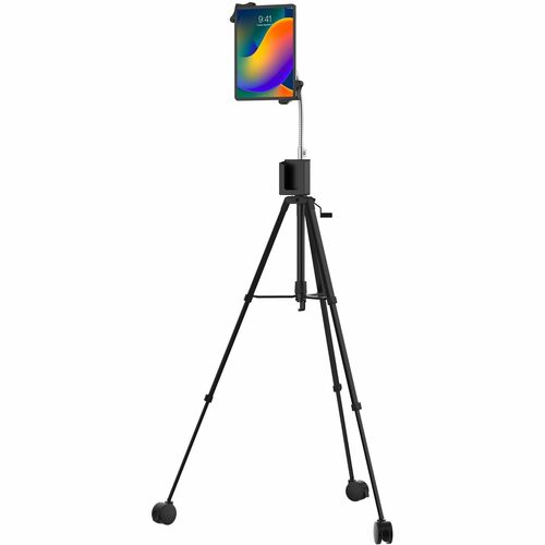 CTA Digital Rolling Tripod Floor Stand for 7-13" Tablets - Up to 13" Screen Support - 69" Height x 22" Width - Floor - Black