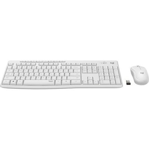 Logitech MK295 Keyboard & Mouse - English (US) - USB Wireless RF - Keyboard/Keypad Color: Off White - USB Wireless RF Mous
