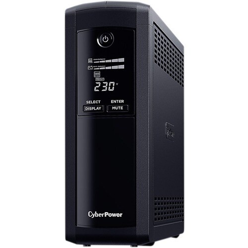 CyberPower Value Pro VP1600EILCD Line-interactive UPS - 1.60 kVA/960 W - Tower - AVR - 8 Hour Recharge - 2 Minute Stand-by