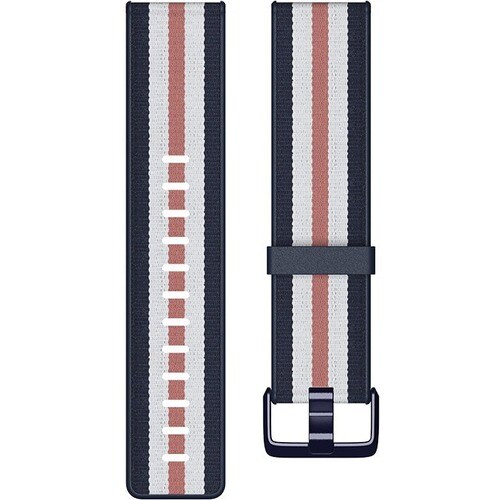 Fitbit Adjustable Smartwatch Band - Small (S) - Navy, Pink - Woven, Aluminium