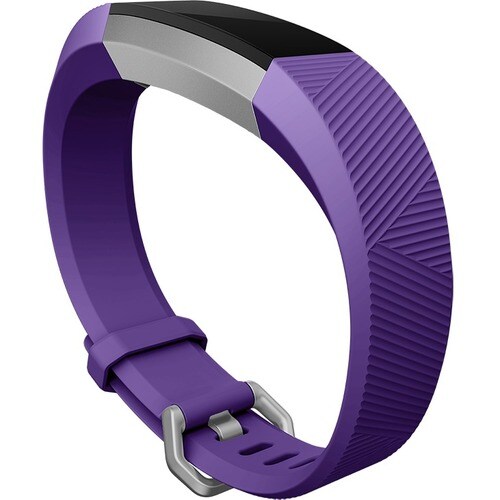 Fitbit Adjustable Sleep/Activity Monitor Wristband - Power Purple - Elastomer, Aluminium