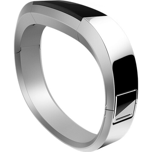 Fitbit Alta Adjustable Sleep/Activity Monitor Wristband - Silver - Stainless Steel, Metal