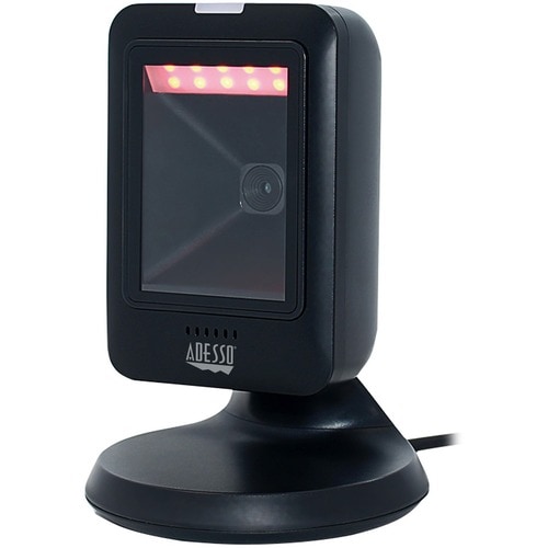 Adesso NuScan 2800U Omnidirectional 2D Desktop Barcode Scanner - Cable Connectivity - 12" Scan Distance - 1D, 2D - USB - I