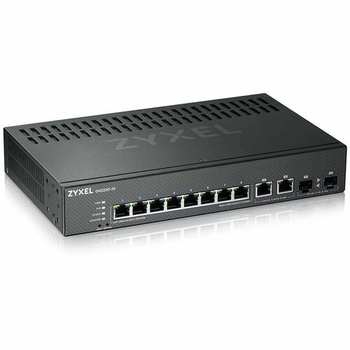 ZYXEL GS2220-10 8-Port Gigabit L2+ Managed and Nebula Pro Cloud Managed Switch with 2 SFP Uplinks - 8 Ports - Gigabit Ethe
