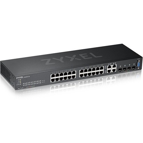 ZYXEL 24-port GbE L2 Switch with GbE Uplink - 24 Ports - Manageable - 4 Layer Supported - Modular - 4 SFP Slots - 22.50 W 