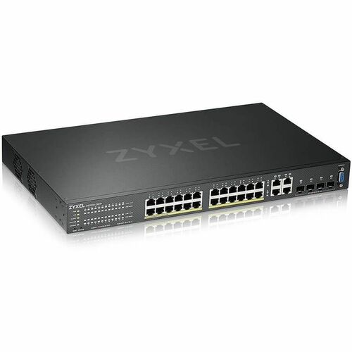 ZYXEL GS2220-28HP 24-Port Gigabit L2+ Managed and Nebula Pro Cloud Managed Switch | 24 PoE+ Ports at 375W with 4 SFP Uplin
