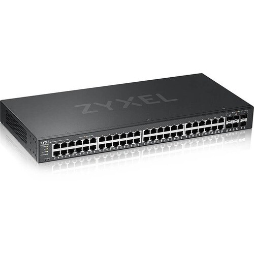 ZYXEL 48-port GbE L2 Switch with GbE Uplink - 48 Ports - Manageable - 4 Layer Supported - Modular - 6 SFP Slots - 36.90 W 