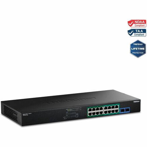 TRENDnet TPE-BG182g 18 Ports Ethernet Switch - Gigabit Ethernet - 1000Base-T, 1000Base-X - TAA Compliant - 2 Layer Support