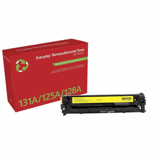 Xerox Everyday Standard Yield Laser Toner Cartridge 131A, 125A, 128A (CF212A, CB542A, CE322A) - Yellow - 1 / Pack - 1800 P