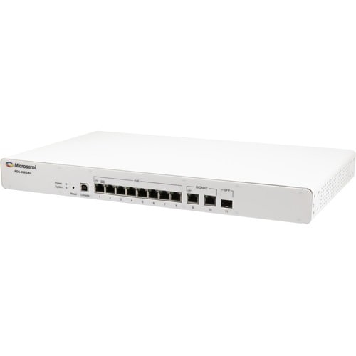 Microchip PDS-408G 10 Ports Manageable Ethernet Switch - 2 Layer Supported - Modular - 1 SFP Slots - Twisted Pair, Optical