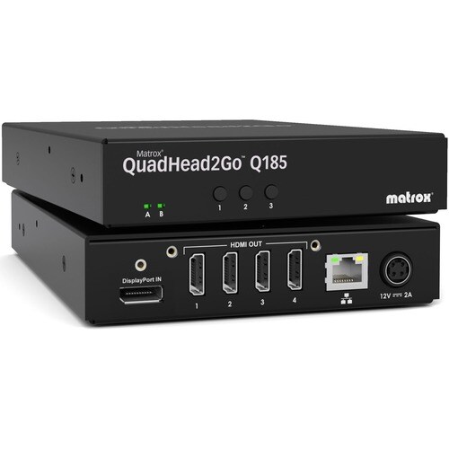 Matrox QuadHead2Go Videowand-Steuerungsplatine - 3,2 cm Höhe x 14 cm Breite x 18,1 cm Tiefe