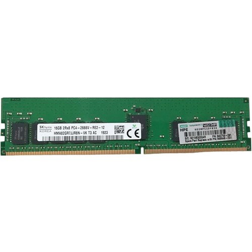 HPE 16GB DDR4 SDRAM Memory Module - For Server - 16 GB (1 x 16GB) - DDR4-2666/PC4-21300 DDR4 SDRAM - 2666 MHz - CL19 - 1.2