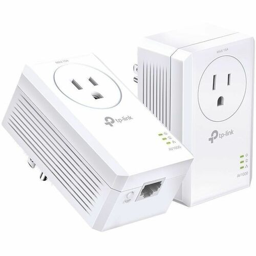 TP-Link TL-PA7017P Powerline Network Adapter - 1 - Network (RJ-45) - 1000 Mbit/s Powerline - 300 m Distance Supported - Ho