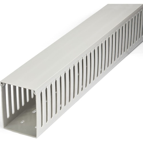 StarTech.com Cable Management Raceway with Cover 3"(75mm)W x 4"(100mm)H, 6.5ft(2m) length, 3/8"(8mm) Slots, Wall Wire Duct
