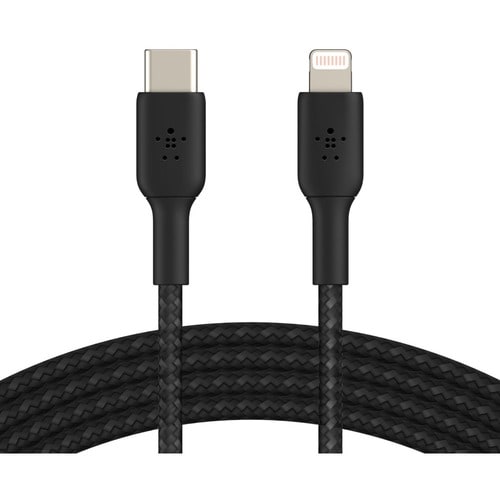 Belkin Braided USB-C to Lightning Cable (1m / 3.3ft, Black) - 1.01 m Lightning/USB-C Data Transfer Cable for iPad, iPad Pr
