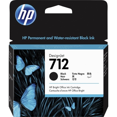 HP 712 Original High Yield Inkjet Ink Cartridge - Black - 1 Pack - Inkjet - High Yield - 1 Pack