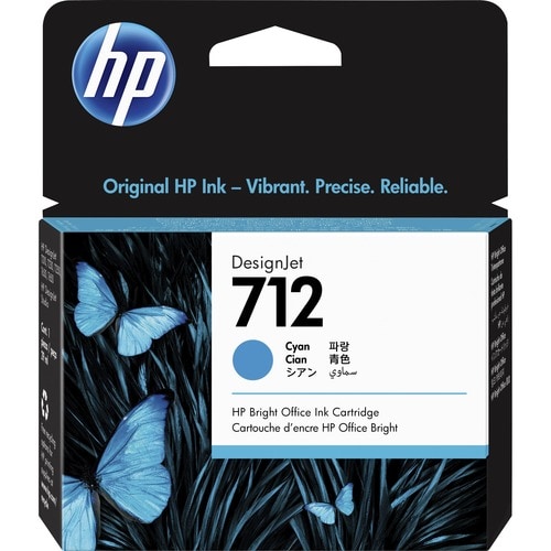 HP 712 Original Inkjet Ink Cartridge - Cyan - 1 Pack - Inkjet - 1 Pack