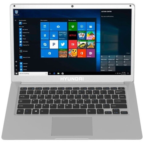 Hyundai Thinnote-A, 14.1" Celeron Laptop, 4GB RAM, 64GB Storage, Expandable 2.5" SATA HDD Slot, Windows 10 Home S Mode, En