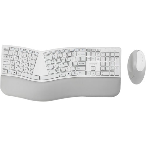 Kensington Pro Fit Ergo Wireless Keyboard and Mouse-Gray - USB Wireless Bluetooth/RF - USB Wireless Bluetooth/RF - Retail