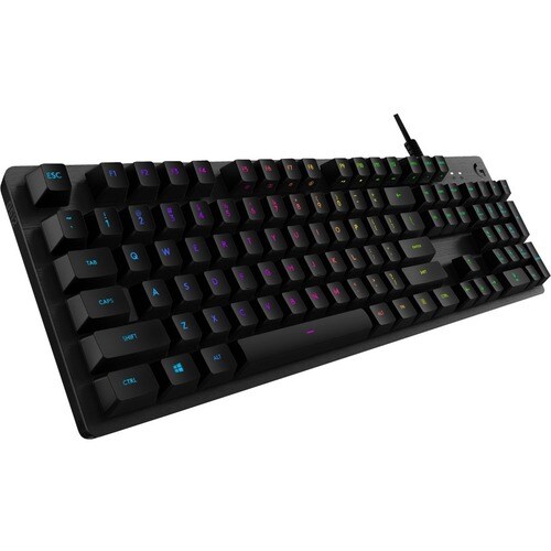 Logitech G512 Lightsync RGB Mechanical Gaming Keyboard - Cable Connectivity - USB 2.0 Interface - English - Windows, PC - 