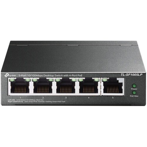 TP-Link TL-SF1005LP 5 Anschlüsse Verwaltbar Ethernet-Switch - 2 Unterstützte Netzwerkschicht - 47 W Stromverbrauch - 41 W 