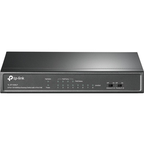 TP-Link TL-SF1008LP 8 Anschlüsse Verwaltbar Ethernet-Switch - 2 Unterstützte Netzwerkschicht - 47,10 W Stromverbrauch - 41