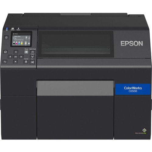 Epson ColorWorks CW-C6500AE (MK) Inkjet Printer - Colour - Label Print - USB - With Cutter - Matte Black - 215.90 mm Label