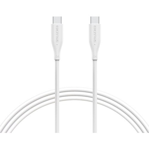 EXCITRUS Premium 5A USB-C to USB-C Cable - 6.60 ft USB-C Data Transfer Cable - First End: 1 x USB Type C - Male - Second E