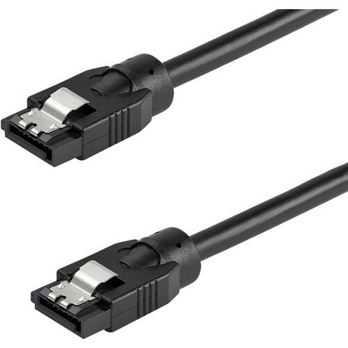StarTech.com SATRD60CM Cable SATA Redondo 0.6m - Conectores de Cierre - 6Gbs - Alimentación DD SATA - Cable for Disco Duro