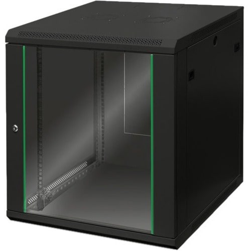 12HE Wandgehäuse 611x600x600 mm, Farbe Schwarz (RAL 9005)