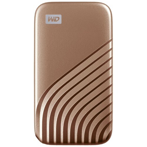 WD My Passport Tragbar Solid State-Laufwerk - Extern - 2 TB - Golden - Desktop-PC Unterstütztes Gerät - USB 3.2 (Gen. 2) T