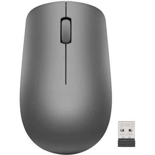Lenovo 530 Mouse - Radio Frequency - USB Type A - Optical - 3 Button(s) - Graphite - Wireless - 2.40 GHz - 1200 dpi - Scro