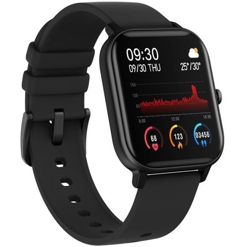 MaxCom FW35 Aurum Smart Watch - Black Body Color - Heart Rate Monitor, Pedometer - Heart Rate - 2.6 cm (1") - Health & Fit