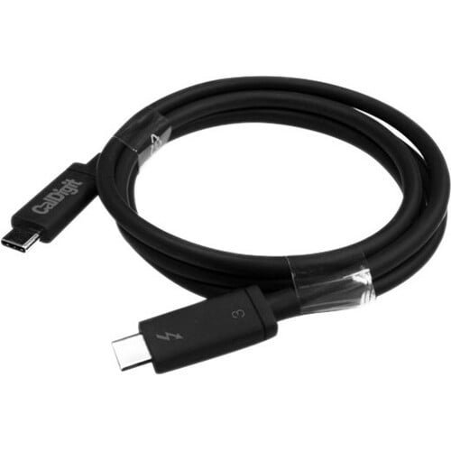 CalDigit Thunderbolt 3 Cable (2.0m, 6.56 ft) Active 40Gb/s, 100W, 20V, 5A - 6.56 ft Thunderbolt 3 Data Transfer Cable for 