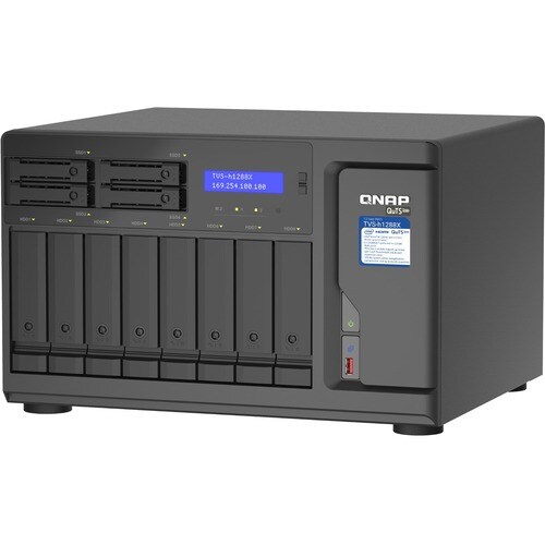 QNAP TVS-H1288X-W1250-16G 12 x Gesamtzahl Einschübe SAN/NAS-Speichersystem - 5 GB Größe Flash-Speicher - Intel Xeon W-1250