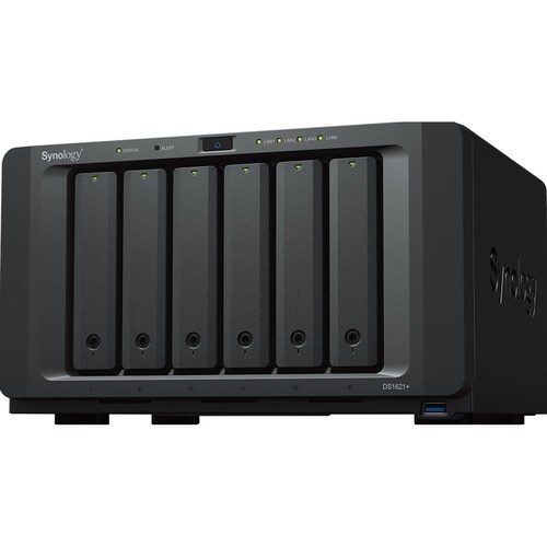 Synology DiskStation DS1621+ 6 x Total Bays SAN/NAS Storage System - AMD Ryzen V1500B Quad-core (4 Core) 2.20 GHz - 4 GB R