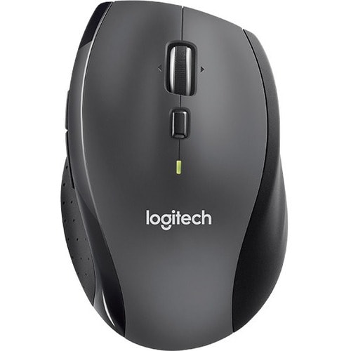 Logitech Marathon M705 Mouse - Radio Frequency - USB - Optical - 7 Button(s) - Charcoal - Wireless - 2.40 GHz - 1000 dpi -