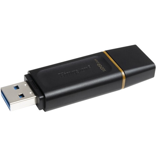 Kingston DataTraveler Exodia 128 GB USB 3.2 (Gen 1) Flash Drive - Black, Yellow - 5 Year Warranty