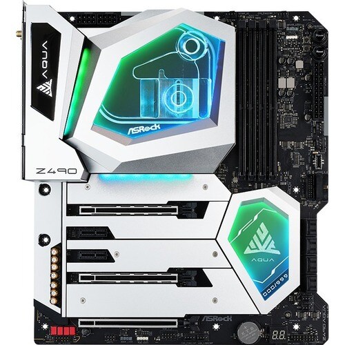 ASRock Z490 AQUA Desktop Motherboard - Intel Z490 Chipset - Socket LGA-1200 - Intel Optane Memory Ready - Extended ATX - 1