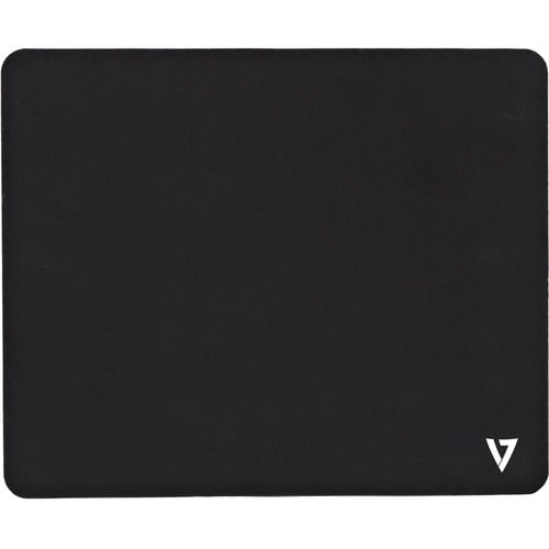 V7 MP02BLK Mouse Pad - 1.5 mm x 180 mm - Black - Natural Rubber - Anti-slip, Odor Resistant, Stain Resistant