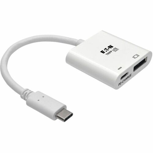 Eaton Tripp Lite Series USB-C to DisplayPort Active Adapter Cable with Equalizer (M/F), UHD 8K, HDR, 60W PD Charging, Whit