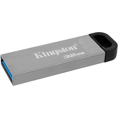 Kingston DataTraveler Kyson DTKN 32 GB USB 3.2 (Gen 1) Type A Flash Drive - Silver - 200 MB/s Read Speed - 1 Piece