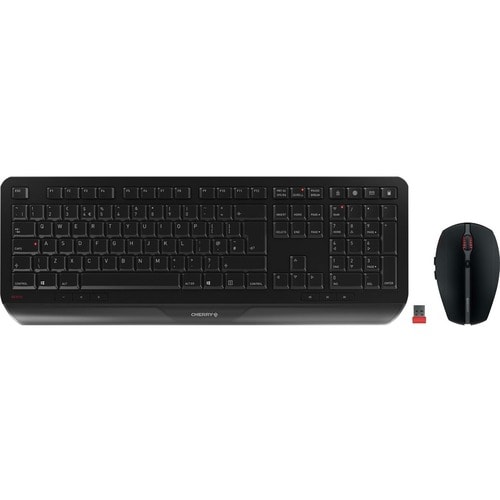 CHERRY GENTIX DESKTOP Keyboard & Mouse - QWERTY - English (UK) - USB Wireless RF - 105 Key - Keyboard/Keypad Color: Black 