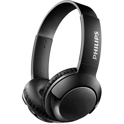 Philips BASS+ SHB3075BK/00 Wireless Over-the-head Stereo Headset - Black - Binaural - Supra-aural - 1000 cm - Bluetooth - 