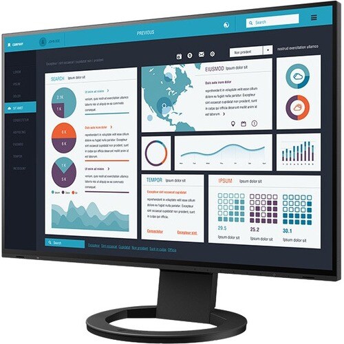 EIZO FlexScan EV2495-BK. Anzeigegrösse (Diagonal): 61,2 cm (24.1"), Auflösung: 1920 x 1200 Pixel, HD type: WUXGA, Display 