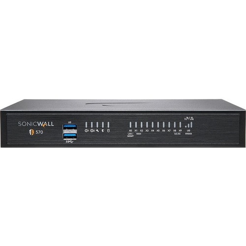 Firewall ad Alta Disponibilità SonicWall TZ570P - TAA Conforme - 8 Porta - 1000Base-T - 5 Gigabit Ethernet - AES (192-bit)