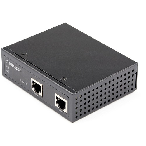 StarTech.com Industrial Gigabit Ethernet PoE Injector 30W 802.3at PoE+ Midspan 48V-56VDC Power Over Ethernet Injector Adap
