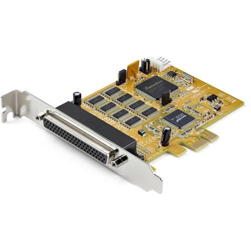 StarTech.com 8-Port PCI Express RS232 Serial Adapter Card, PCIe to DB9 RS232 Controller Card, 16C1050 UART, 15kV ESD, Wind